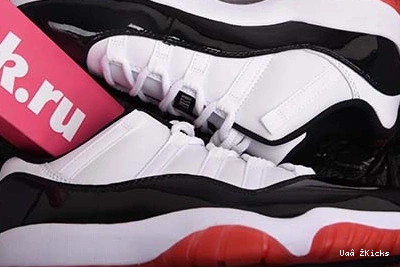 “White Jordan 11 Bred” 745 AV2187-160 Soft Low Air 0624